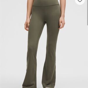 Lululemon size 12 High-Rise Olive Flare Leg groove Pants